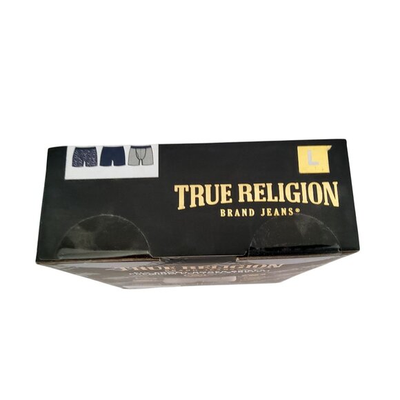 True Religion Mens 3-Pack Fly Front Boxer Briefs Premium Cotton Stretch Size L - Picture 3 of 5